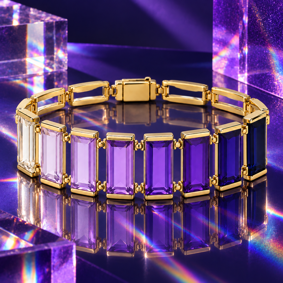 Ombré Crystal Ladder Bracelet