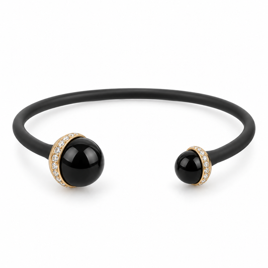 Black Onyx-Style Open Cuff