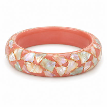 Shell Mosaic Resin Bangle