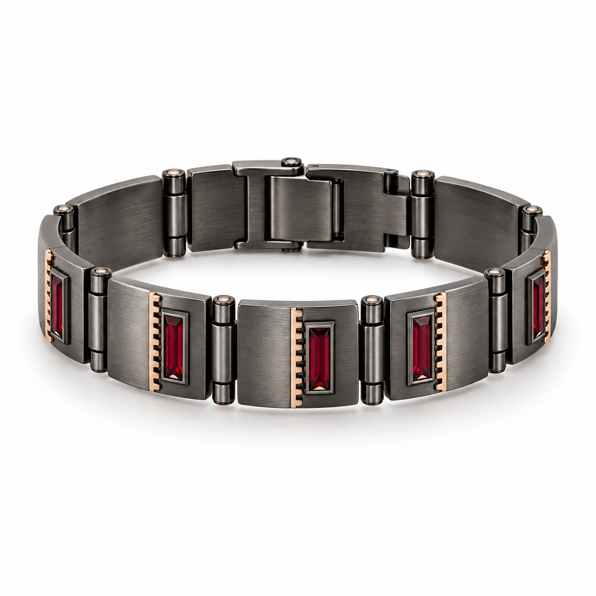 Ruby-Style Mechanical Link Bracelet