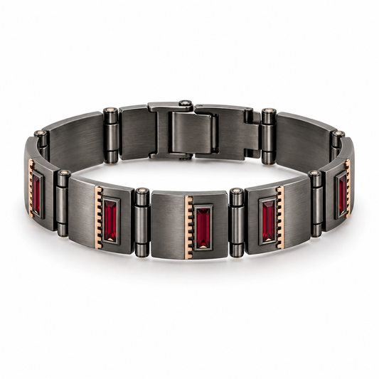 Ruby-Style Mechanical Link Bracelet