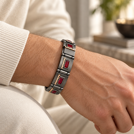 Ruby-Style Mechanical Link Bracelet