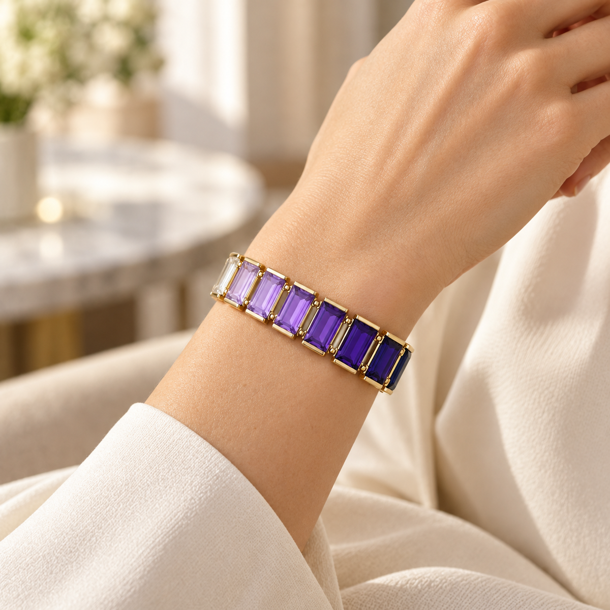 Ombré Crystal Ladder Bracelet