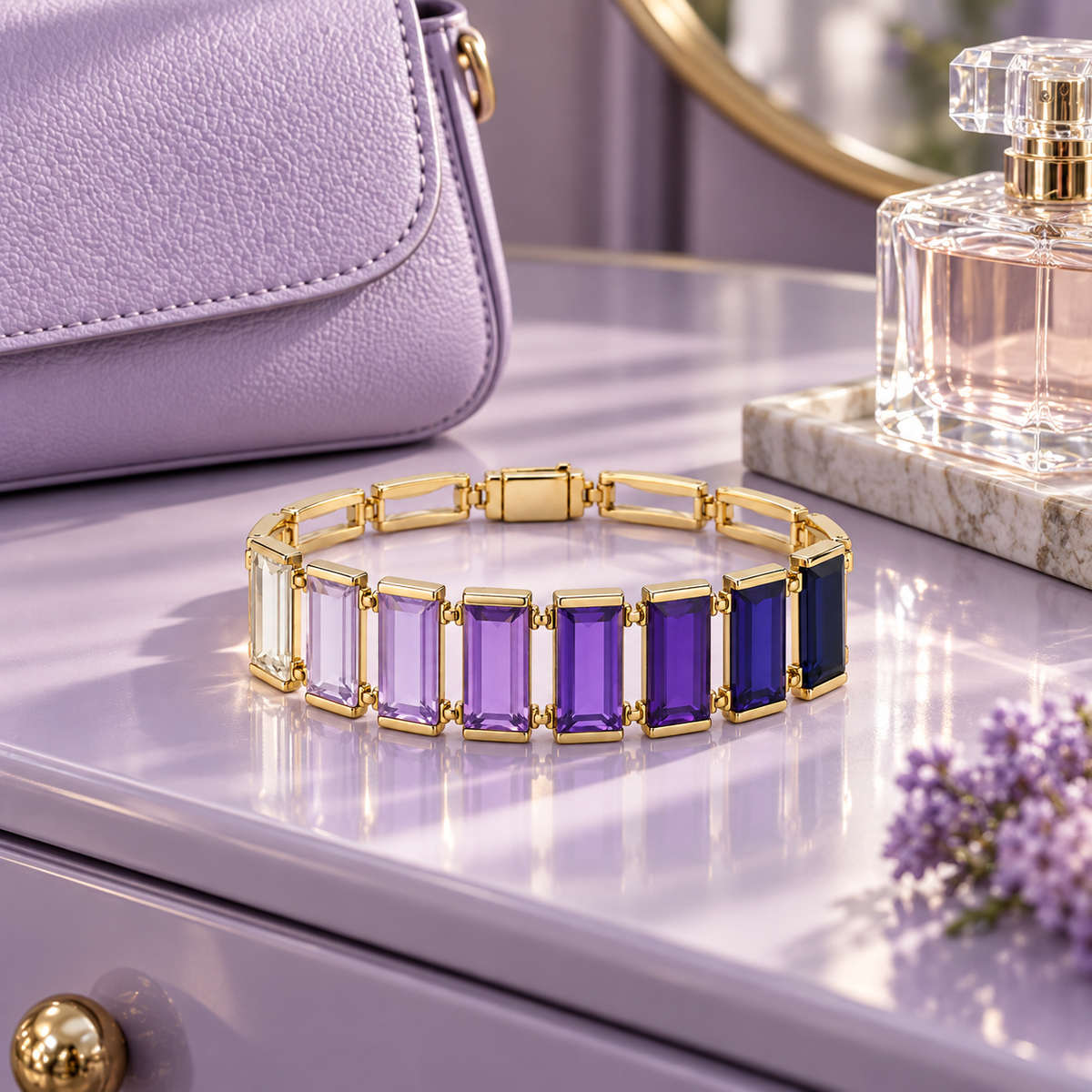 Ombré Crystal Ladder Bracelet