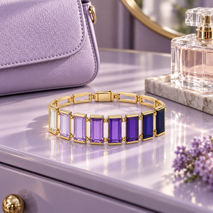 Ombré Crystal Ladder Bracelet
