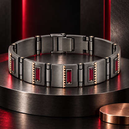 Ruby-Style Mechanical Link Bracelet